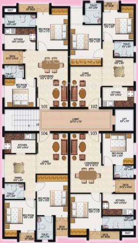 arasur-builders avantika Block C Cluster Plan from 1st to 2nd Floor