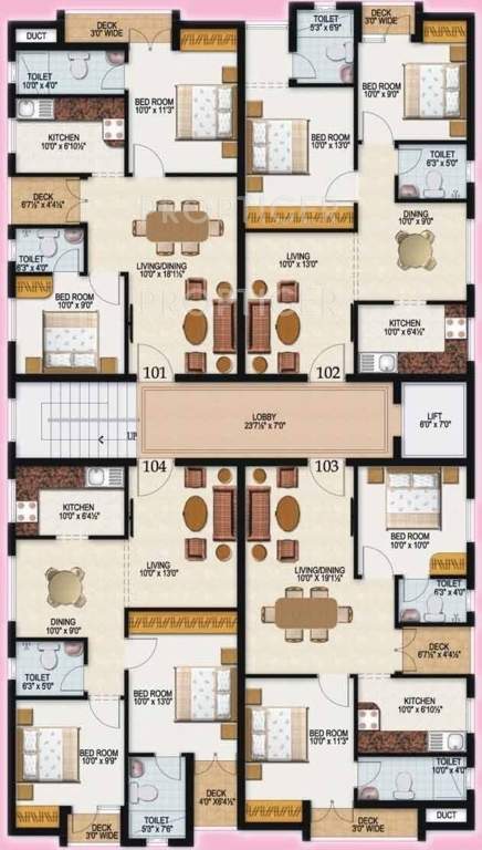 arasur builders avantika Block C Cluster Plan from 1st to 2nd Floor