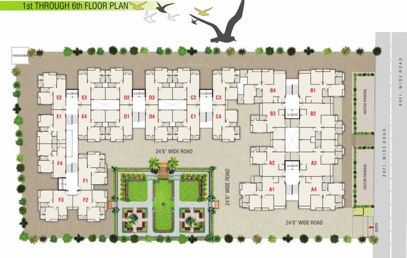  shyam-elegance Wing A Cluster Plan