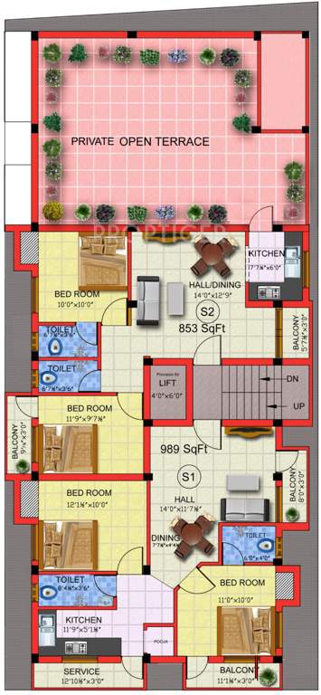 Images for Cluster Plan of SR Srivarvi Apartments