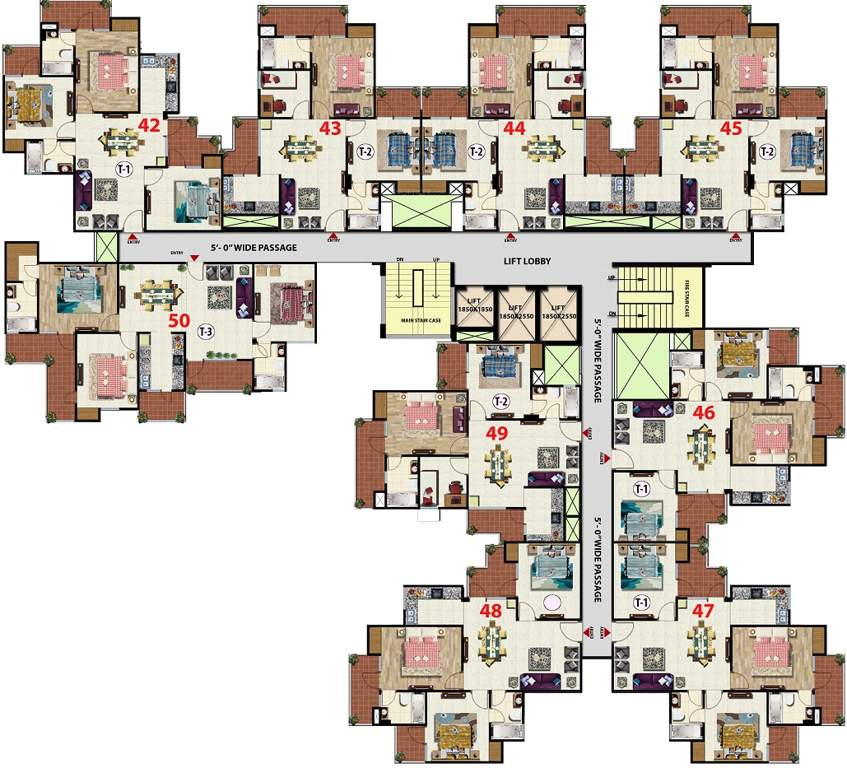  north avenue 1 Images for Cluster Plan of Galaxy North Avenue 1