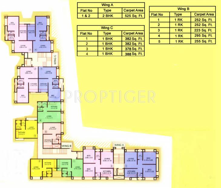parshva-group anand-mangal-complex Typical  Cluster Plan