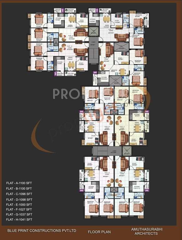Images for Cluster Plan of Blue Print Woodsville Apartment
