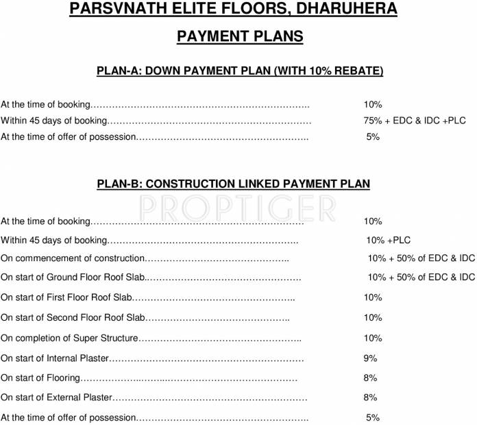 Images for Payment Plan of Parsvnath Elite Floors
