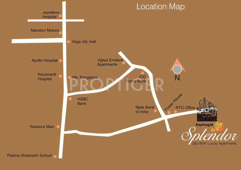  splendor Images for Location Plan of Sapthagiri Splendor