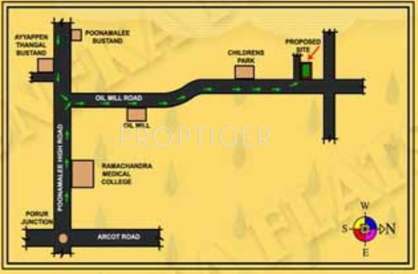 Guna Builders Sneka Flats Location Plan