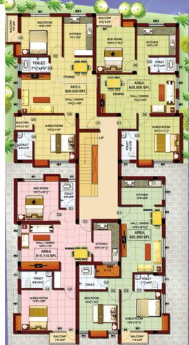 Images for Cluster Plan of Sapthagiri Sarayu Apartment