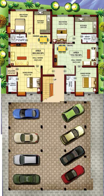 Images for Cluster Plan of Sapthagiri Sarayu Apartment