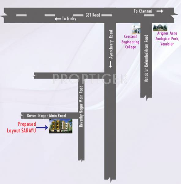 Images for Location Plan of Sapthagiri Sarayu Apartment