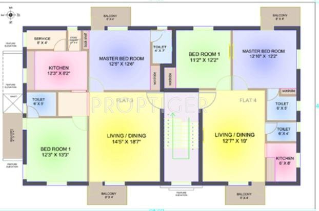 Ubiqon Construction Shanthiniketan 2 First Floor Cluster Plan