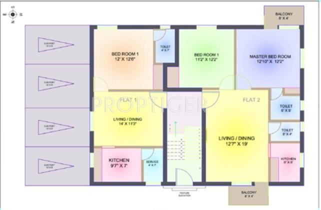 Ubiqon Construction Shanthiniketan 2 Ground Floor Cluster Plan