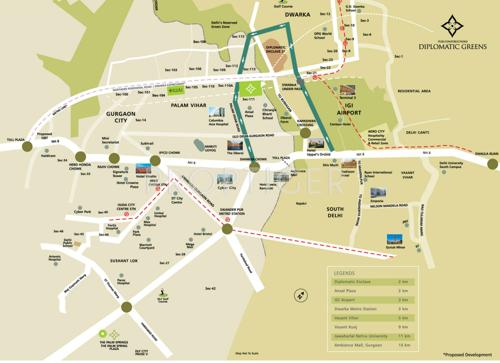  diplomatic-greens Images for Location Plan of Puri Diplomatic Greens