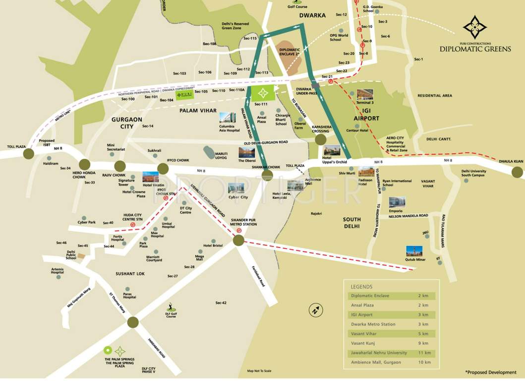  diplomatic greens Images for Location Plan of Puri Diplomatic Greens