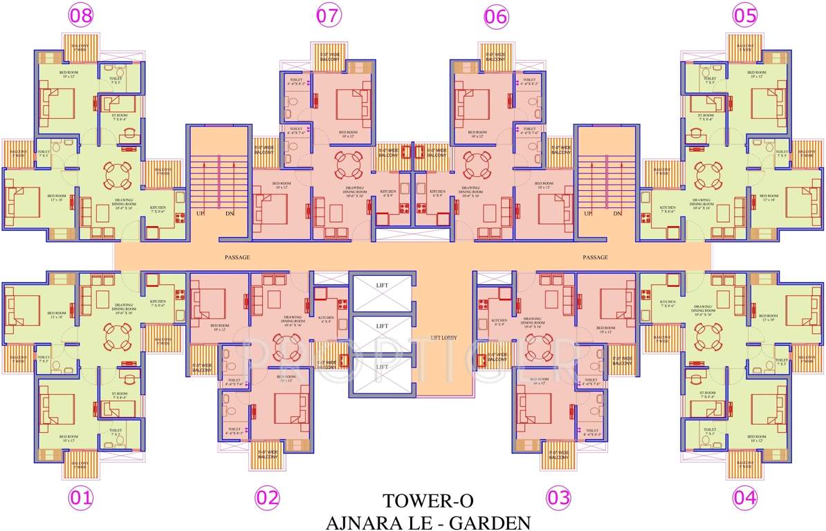le garden Images for Cluster Plan of Ajnara Le Garden