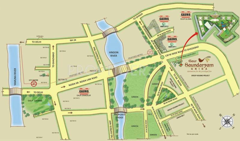  saundaryam Images for Location Plan of Gaursons Saundaryam