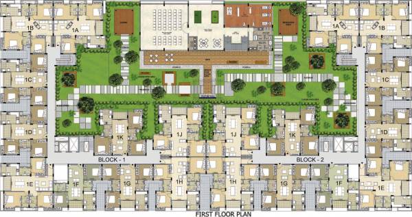  esta-the-one Block 1 & 2 Cluster Plan for 1st Floor