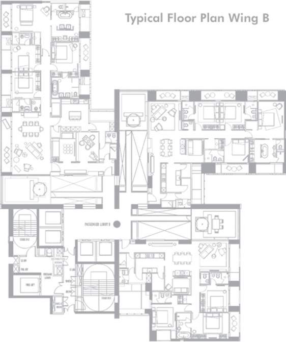new cuffe parade lodha evoq EVOQ 41st Floor to 43rd Floor Cluster Plan