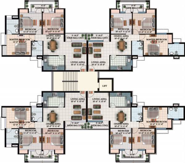 Images for Cluster Plan of Sare Homes Gurgaon Crescent Parc Ashberry Homes