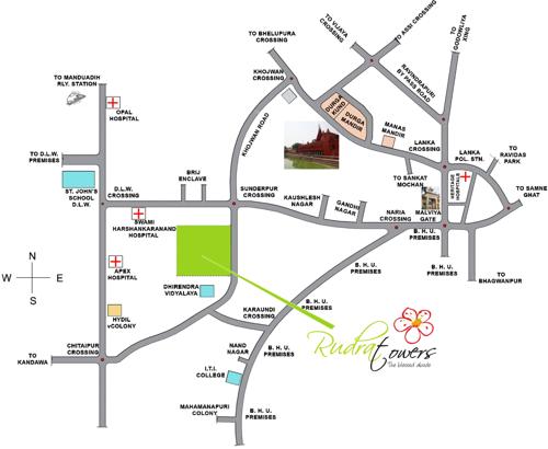  towers Images for Location Plan of Rudra Real Estate Rudra Towers