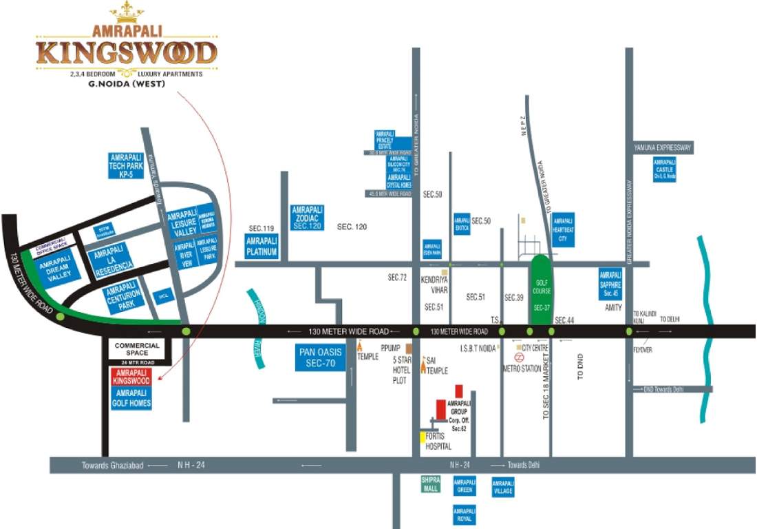  kingswood Images for Location Plan of Amrapali Kingswood