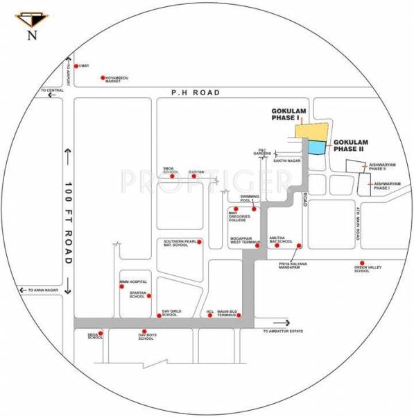 DABC Gokulam Phase I Location Plan