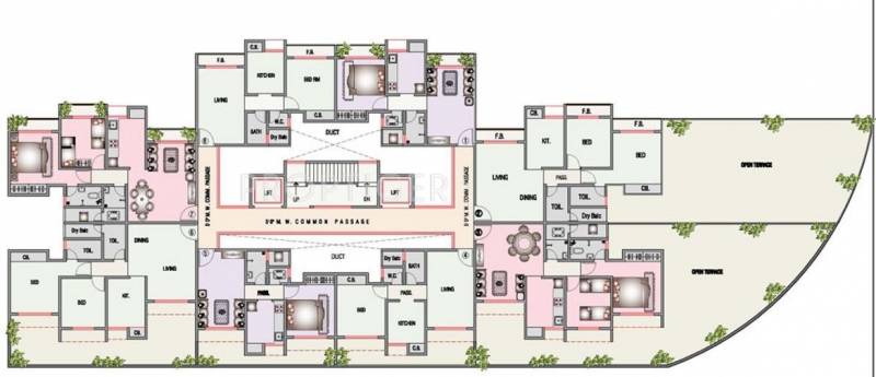  residency Images for Cluster Plan of Kavya Residency