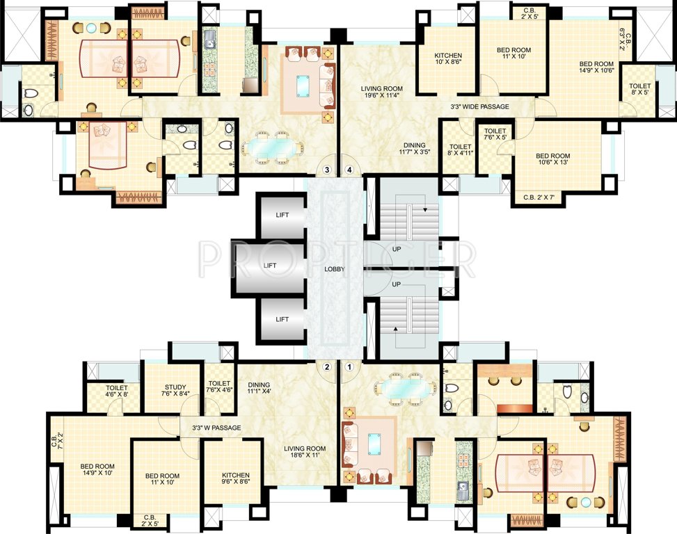  vihar Images for Cluster Plan of Dosti Vihar