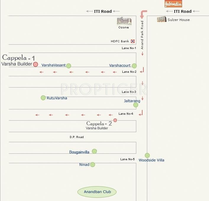 Varsha Builders Cappela Location Plan