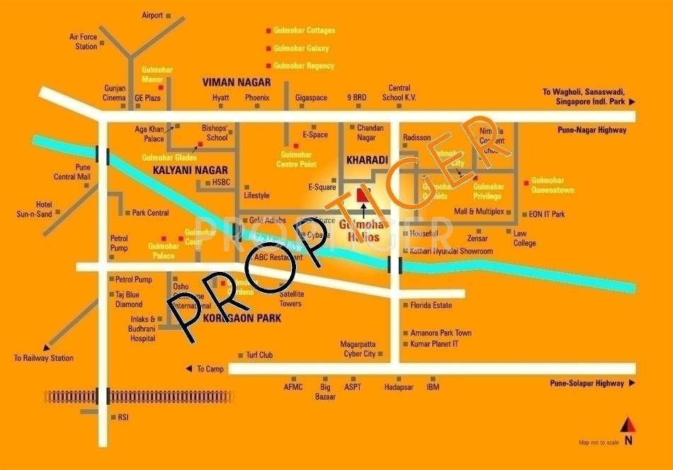 Gulmohar Development Helios Location Plan