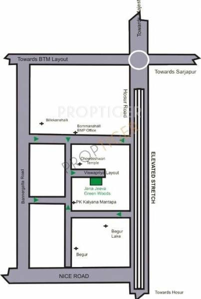 Jana Jeeva Greenwoods Location Plan