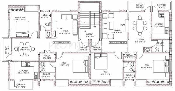 Images for Cluster Plan of Pushkar Lakshmi Terrace