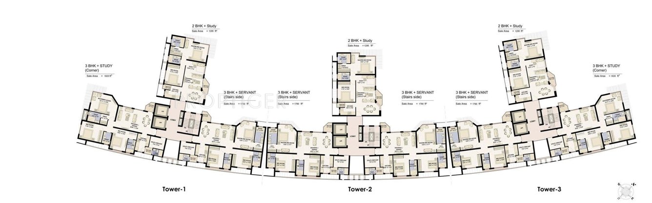moon court Tower 2 Cluster Plan