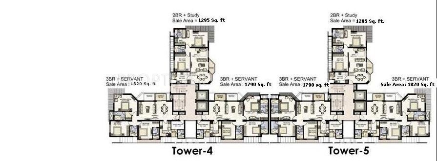 moon court Tower 4 Cluster Plan