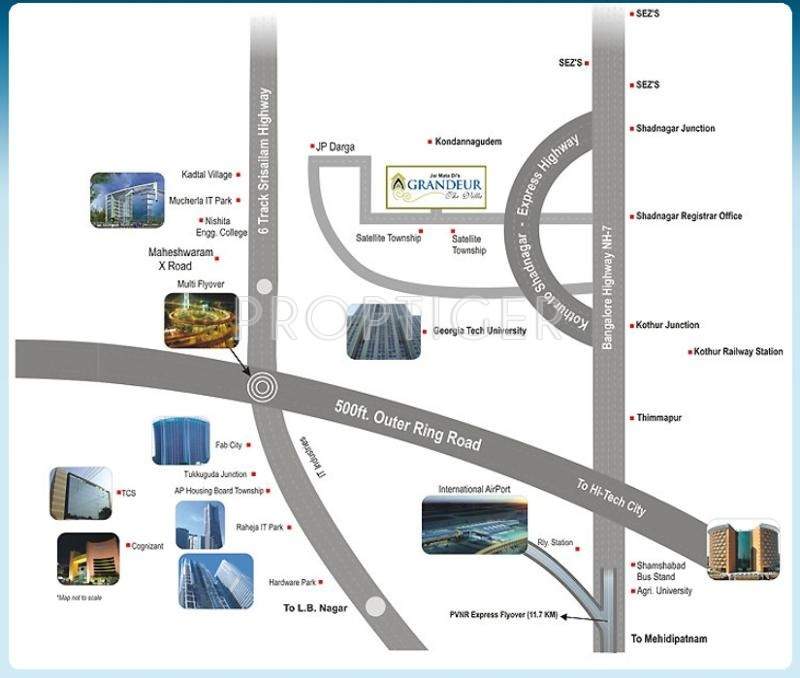 Jai Mata Builders Grandeur The Villas Location Plan