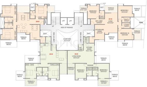 Images for Cluster Plan of MS Karan Athena A Building And B Building Images for Cluster Plan of MS Karan Athena A Building And B Building
