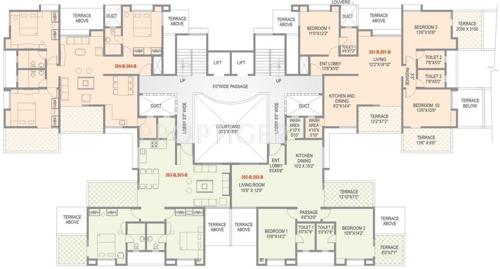 Images for Cluster Plan of MS Karan Athena A Building And B Building Images for Cluster Plan of MS Karan Athena A Building And B Building