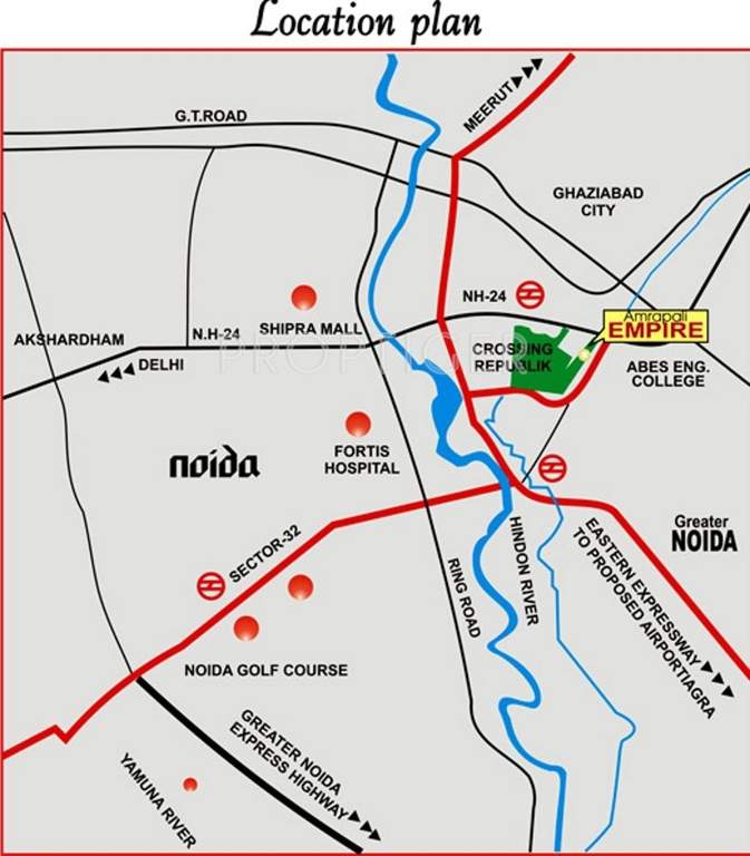  empire Images for Location Plan of Amrapali Empire
