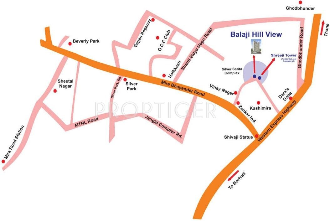 Shree Laxmi Balaji Hill View Location Plan