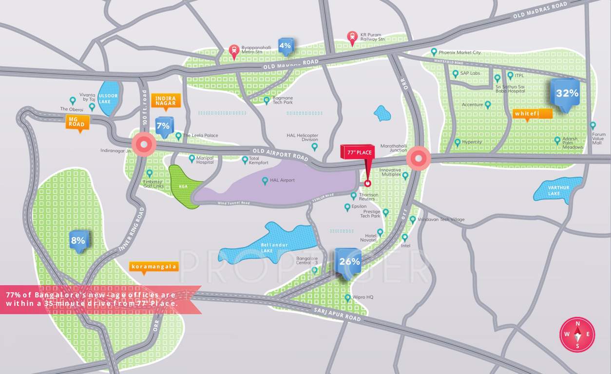  77 place Images for Location Plan of DivyaSree 77 Place