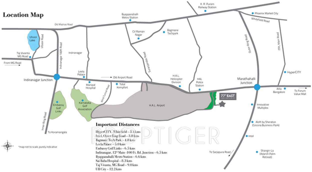  77 east Images for Location Plan of DivyaSree 77 East