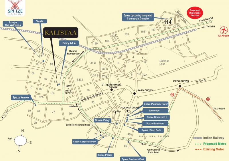  kalistaa Images for Location Plan of Spaze Kalistaa