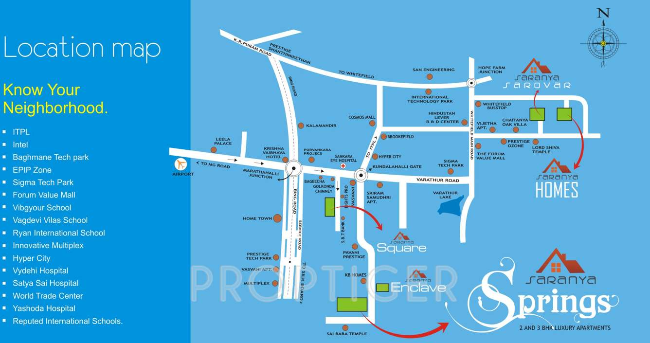 springs Images for Location Plan of Saranya Springs