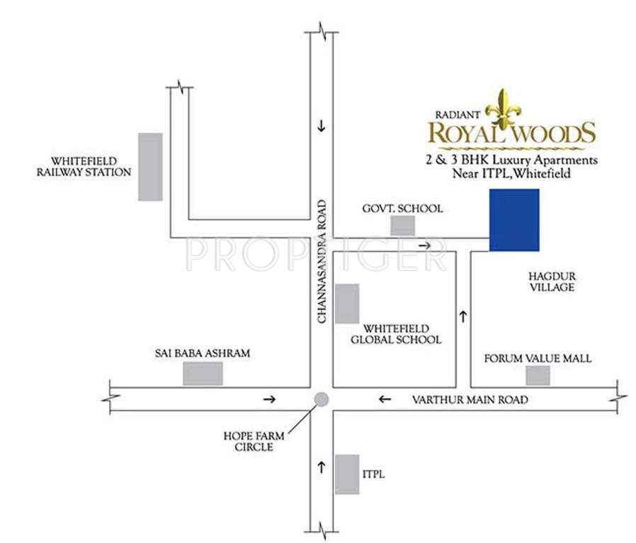 royal woods Images for Location Plan of Radiant Royal Woods