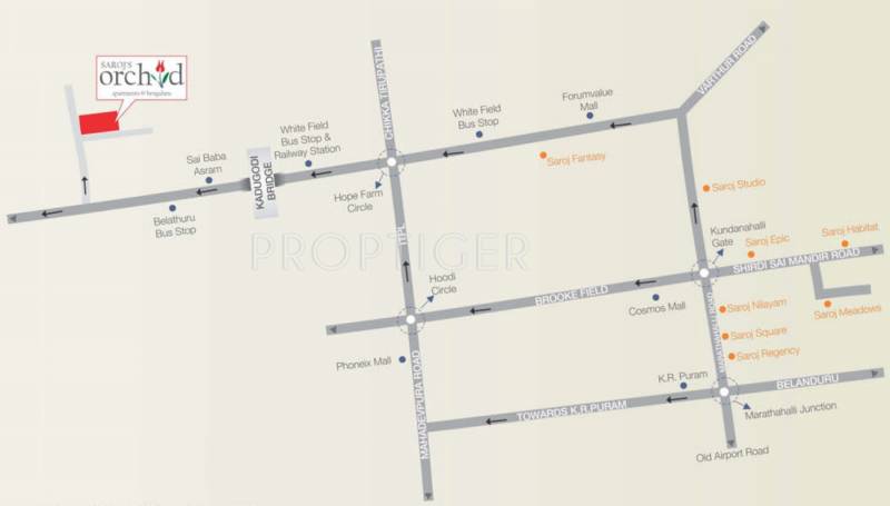  orchid Images for Location Plan of Saroj Orchid