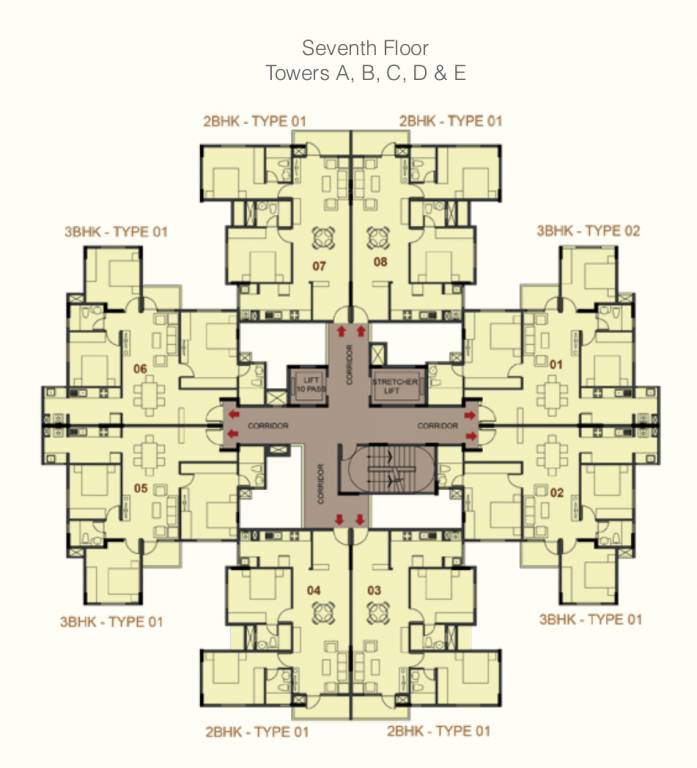  urbana aqua Tower A Cluster Plan