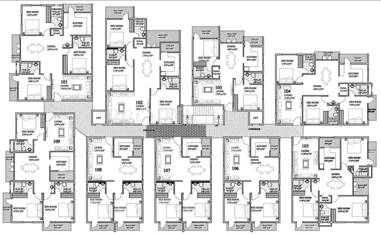  beau monde Images for Cluster Plan of Adithya Beau Monde