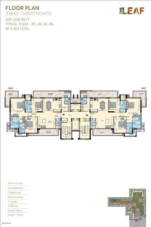  the leaf Tower B3 Cluster Plan from 1st to 2nd Floor