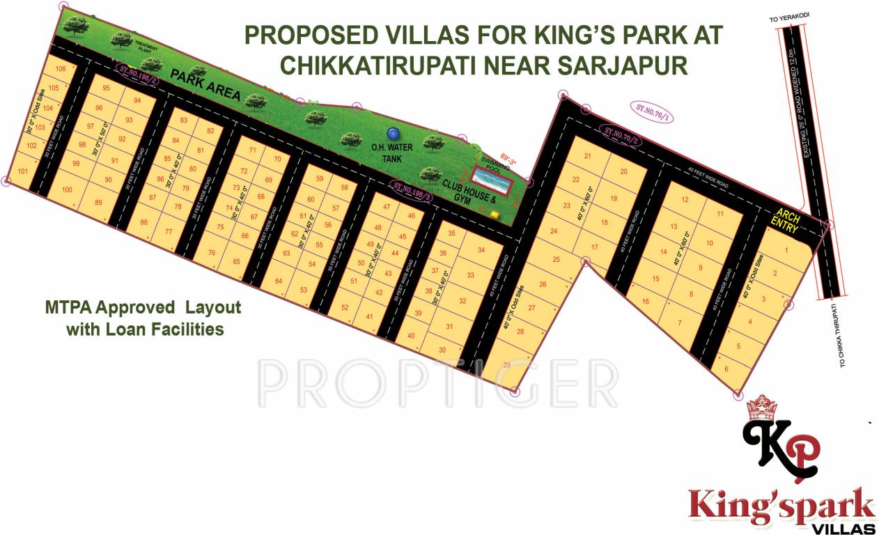 sri manjunatha groups kingspark Layout Plan