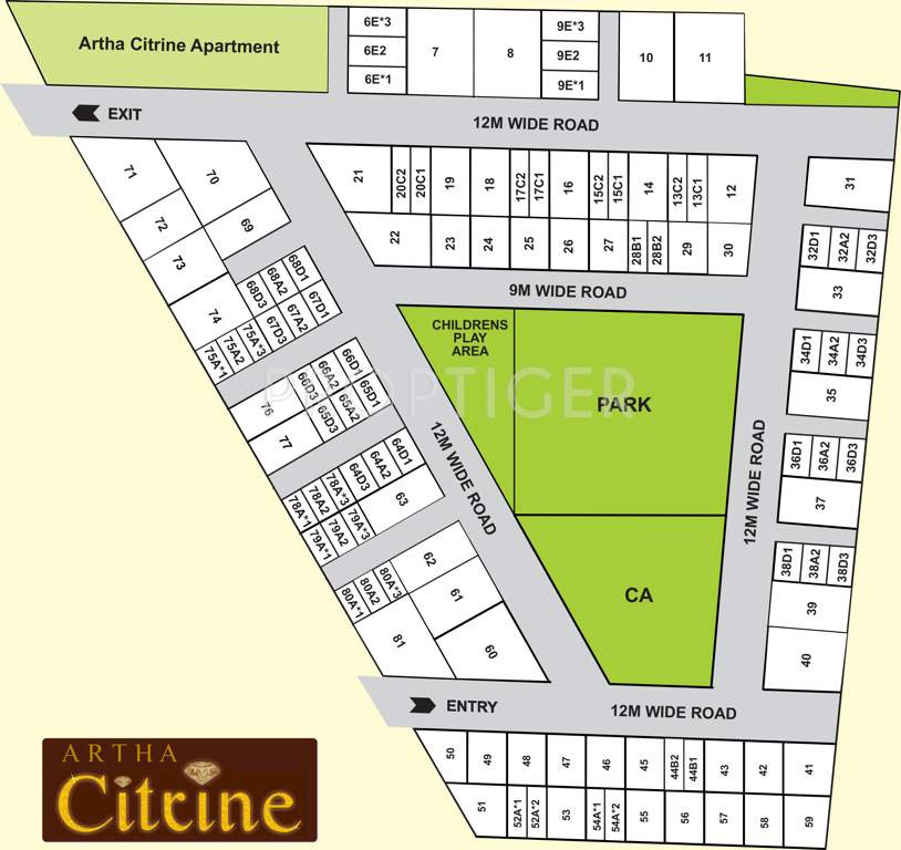  citrine Images for Layout Plan of Artha Citrine