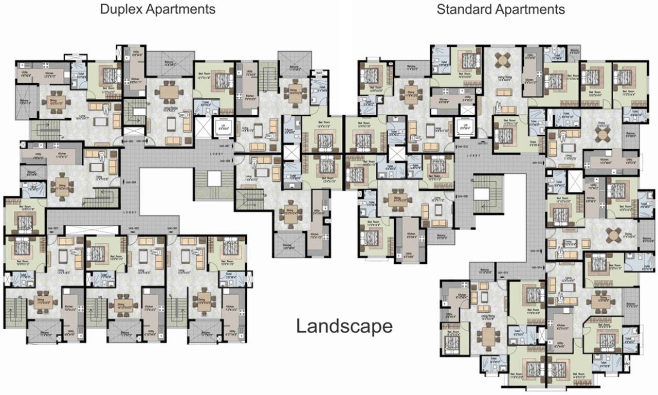 uniworth finewest tranquil Block 1 & 2 Cluster Plan for 3rd Floor